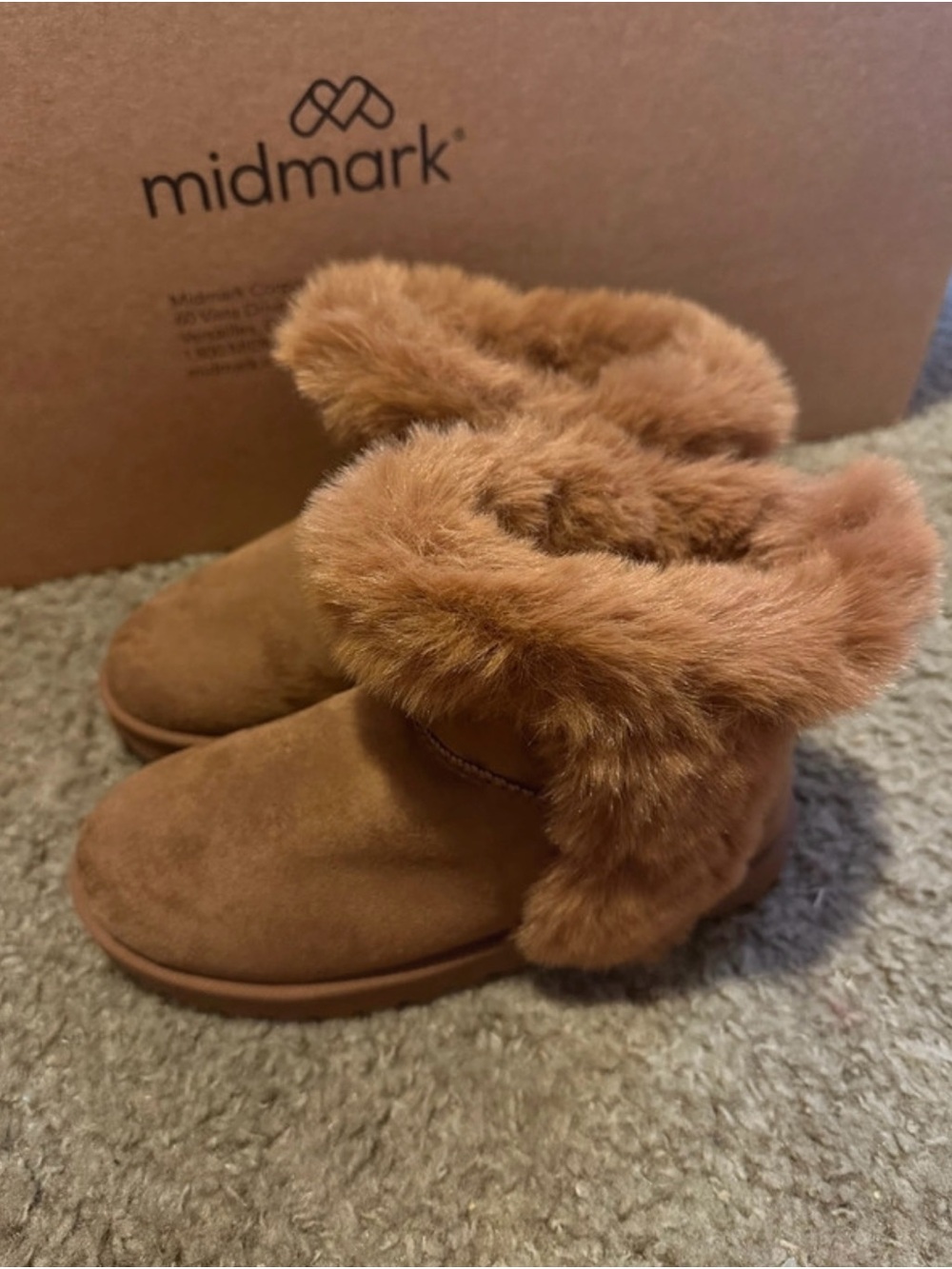 Wild Diva Faux-Fur Ankle Booties - Tan